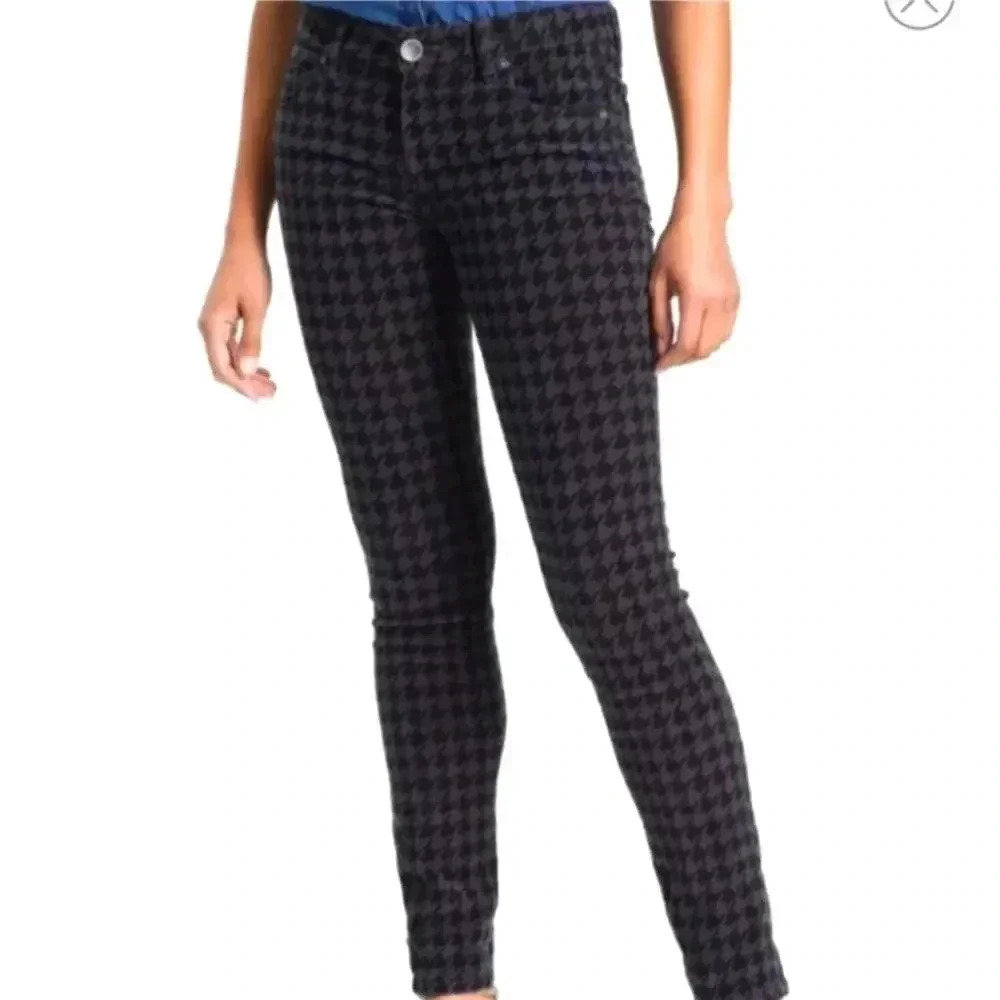Kut From The Kloth Corduroy Skinny Pants Women's 10 Houndstooth Mia Toothpick‎